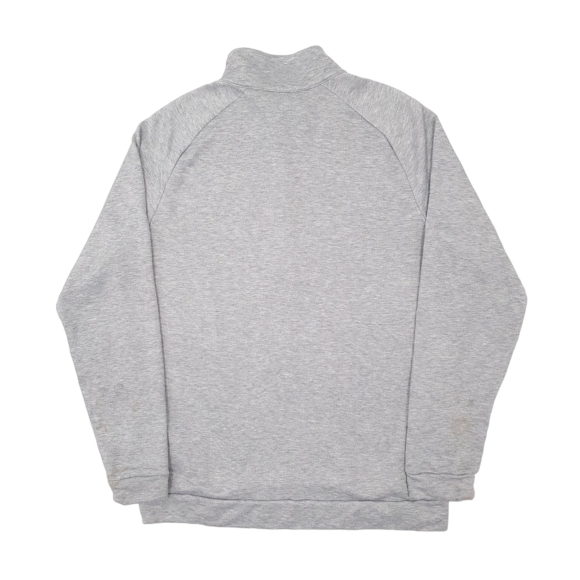 Mens Grey Nike Dri Fit Running Active Quarter Zip Jumper