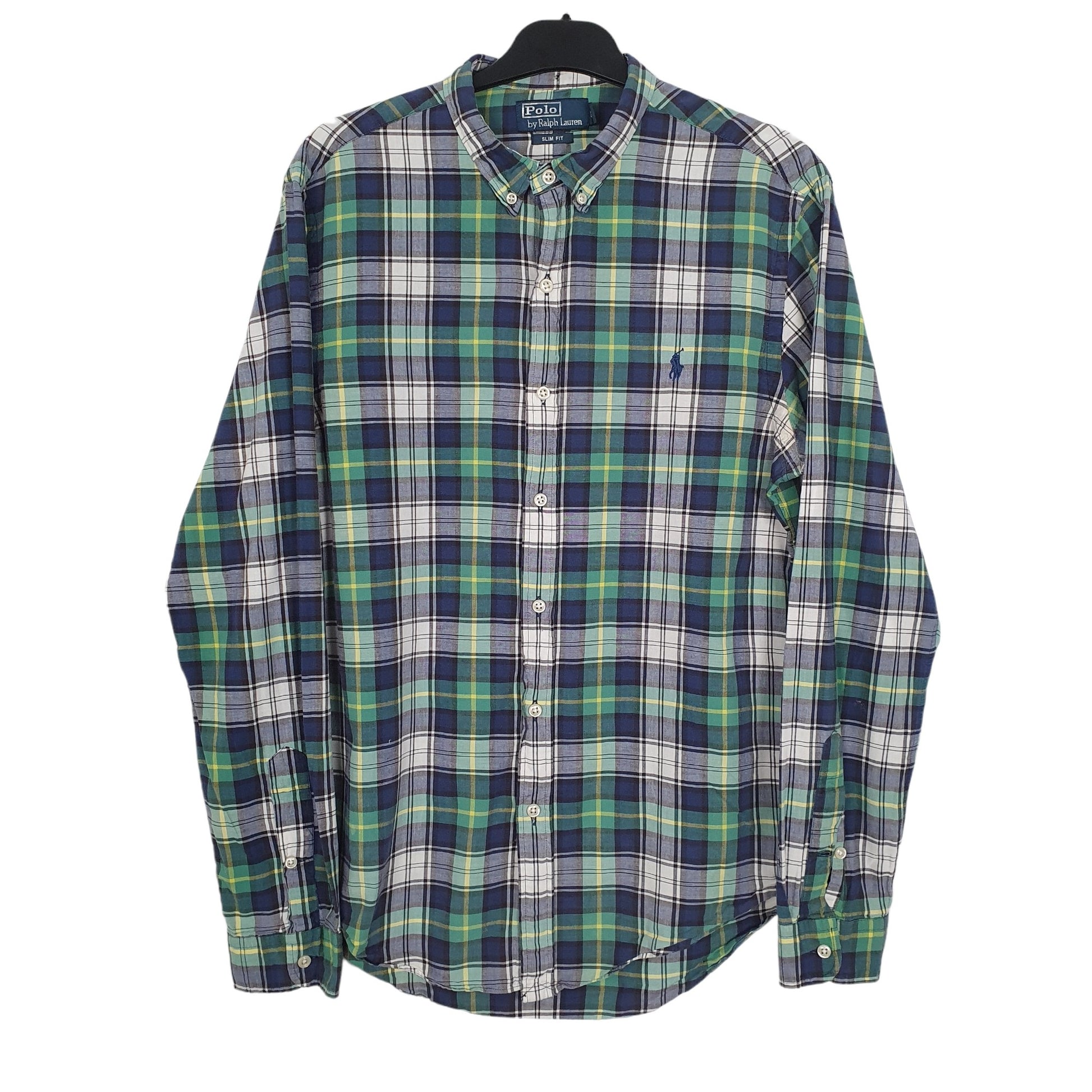 Ralph Lauren Long Sleeve Slim Fit Check Shirt Green