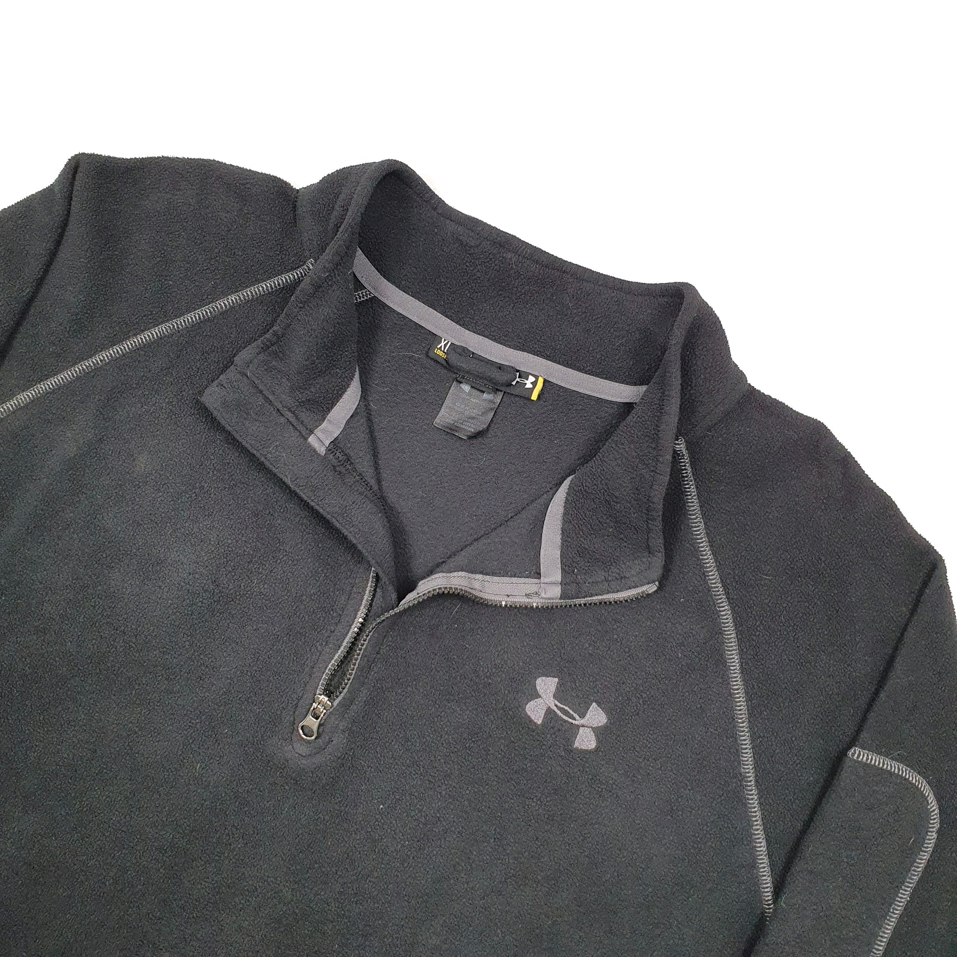 Under Armour Spellout Quarter Zip Fleece XL Black