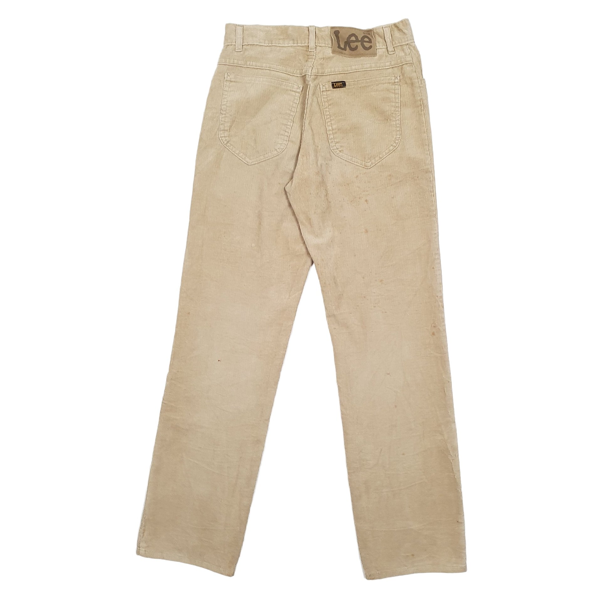 Mens Beige Lee  Corduroy Trousers