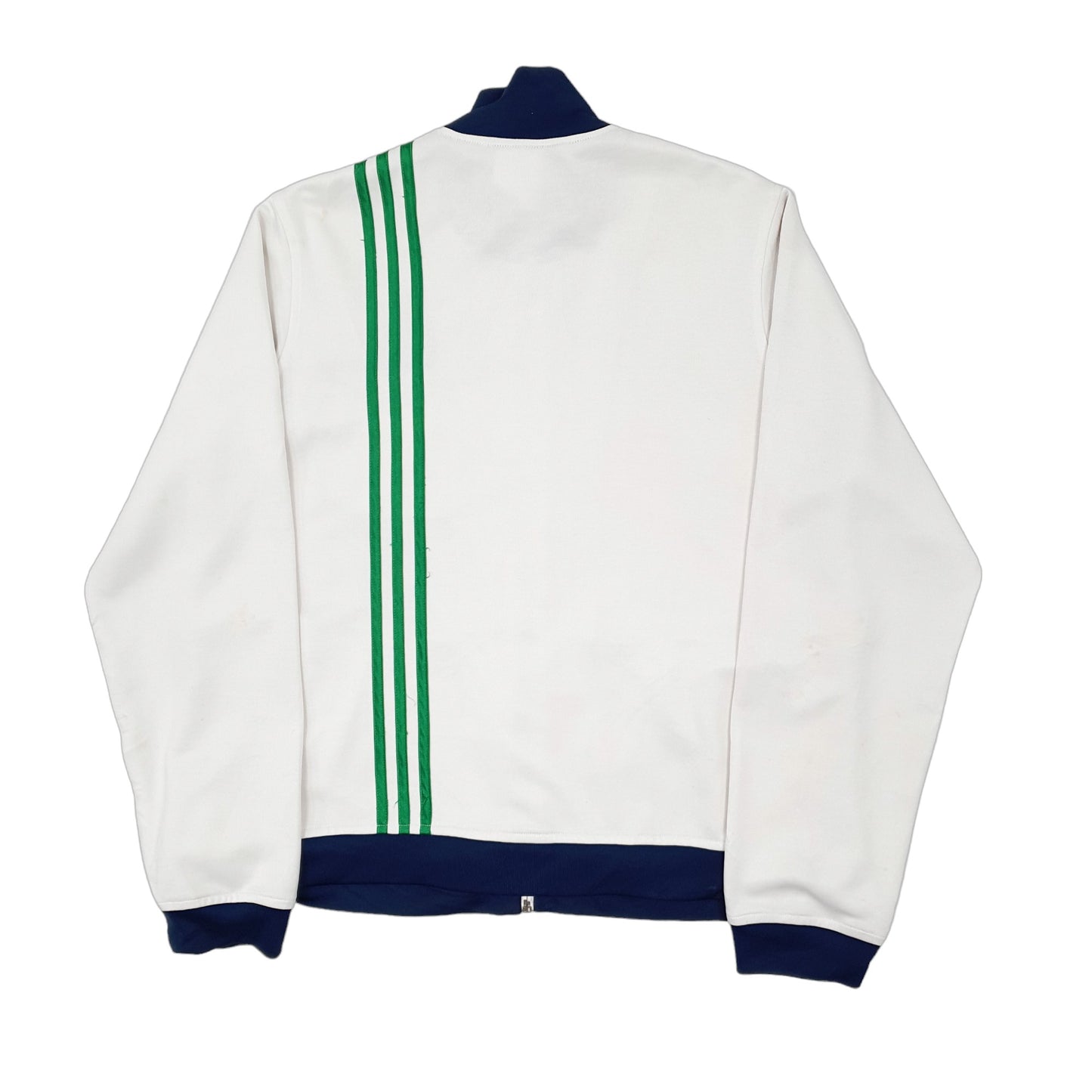 Womens White Adidas Vintage Windbreaker Track Top Full Zip Jumper