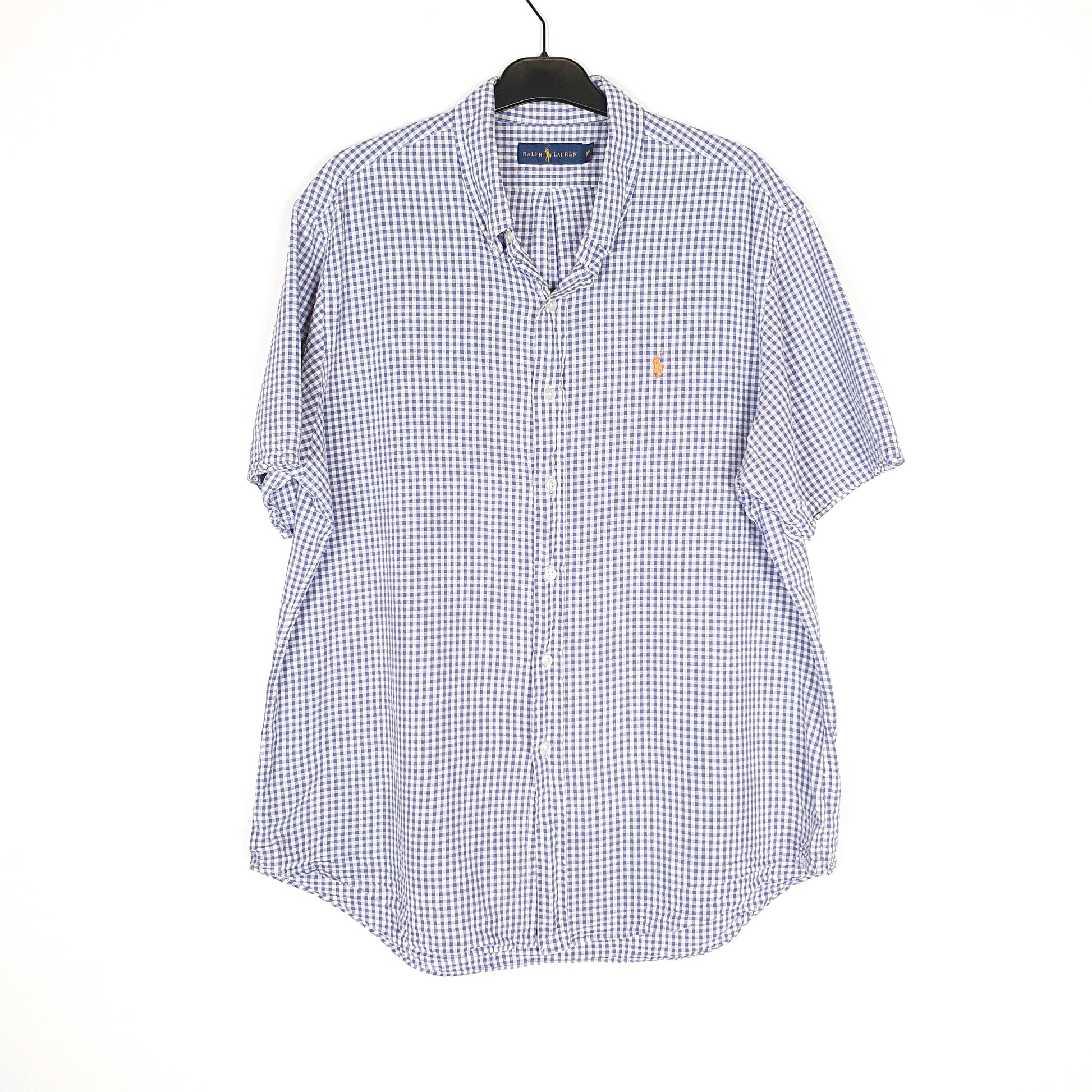 Polo Ralph Lauren Short Sleeve Regular Fit Gingham Shirt Blue