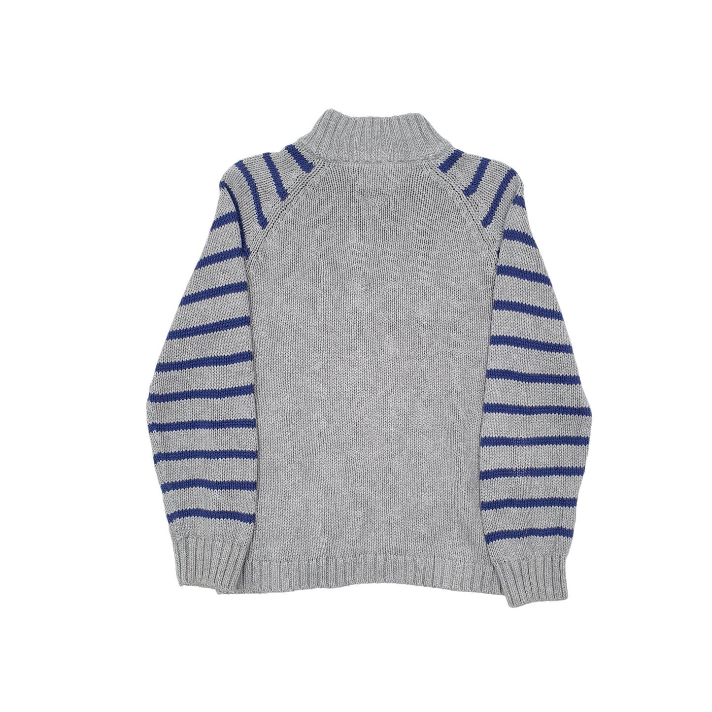 Tommy Hilfiger Knit Spellout Quarter Zip S Grey