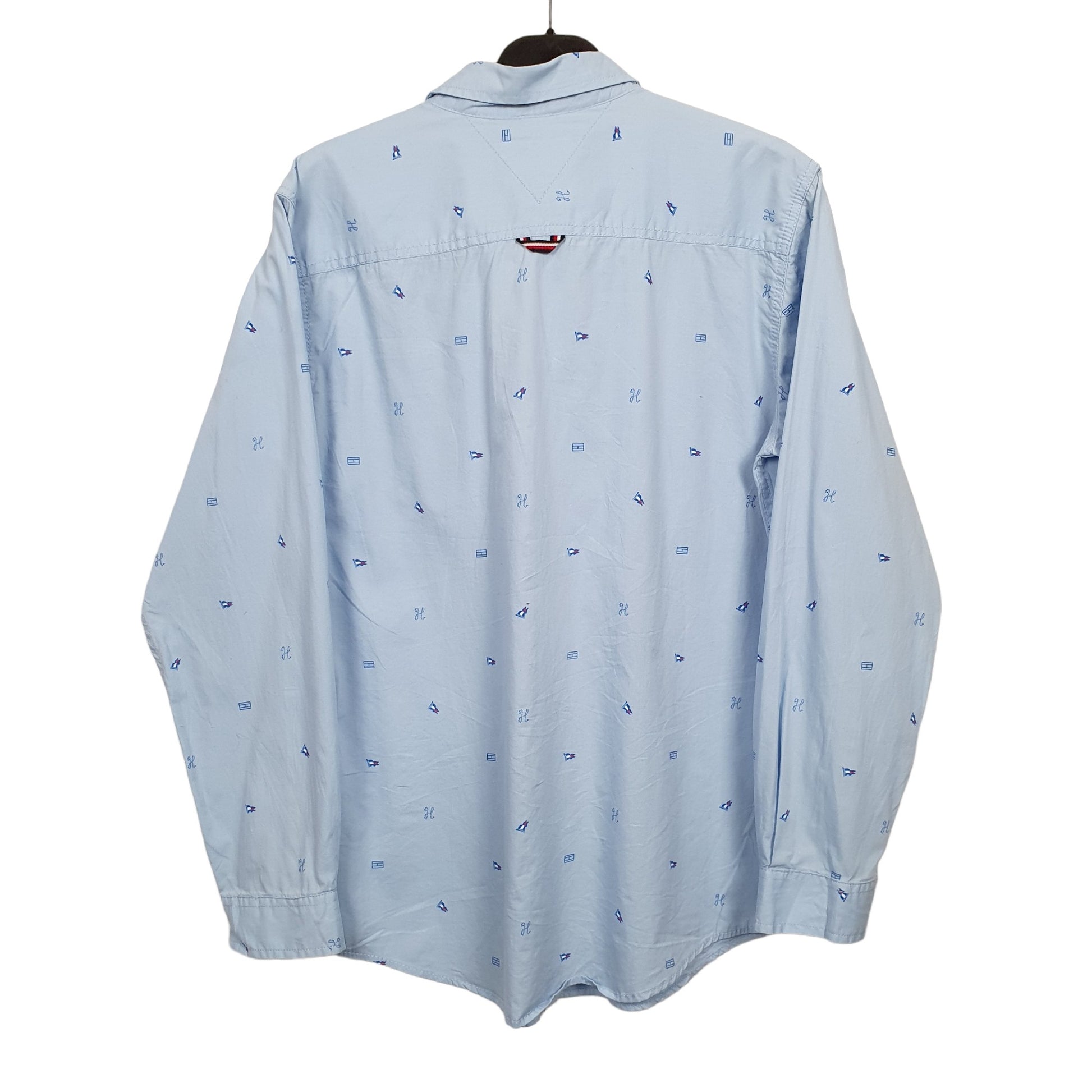 Tommy Hilfiger Flag pattern Long Sleeve Regular Fit Shirt Blue