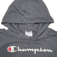 Mens Grey Champion Spellout Hoodie Jumper