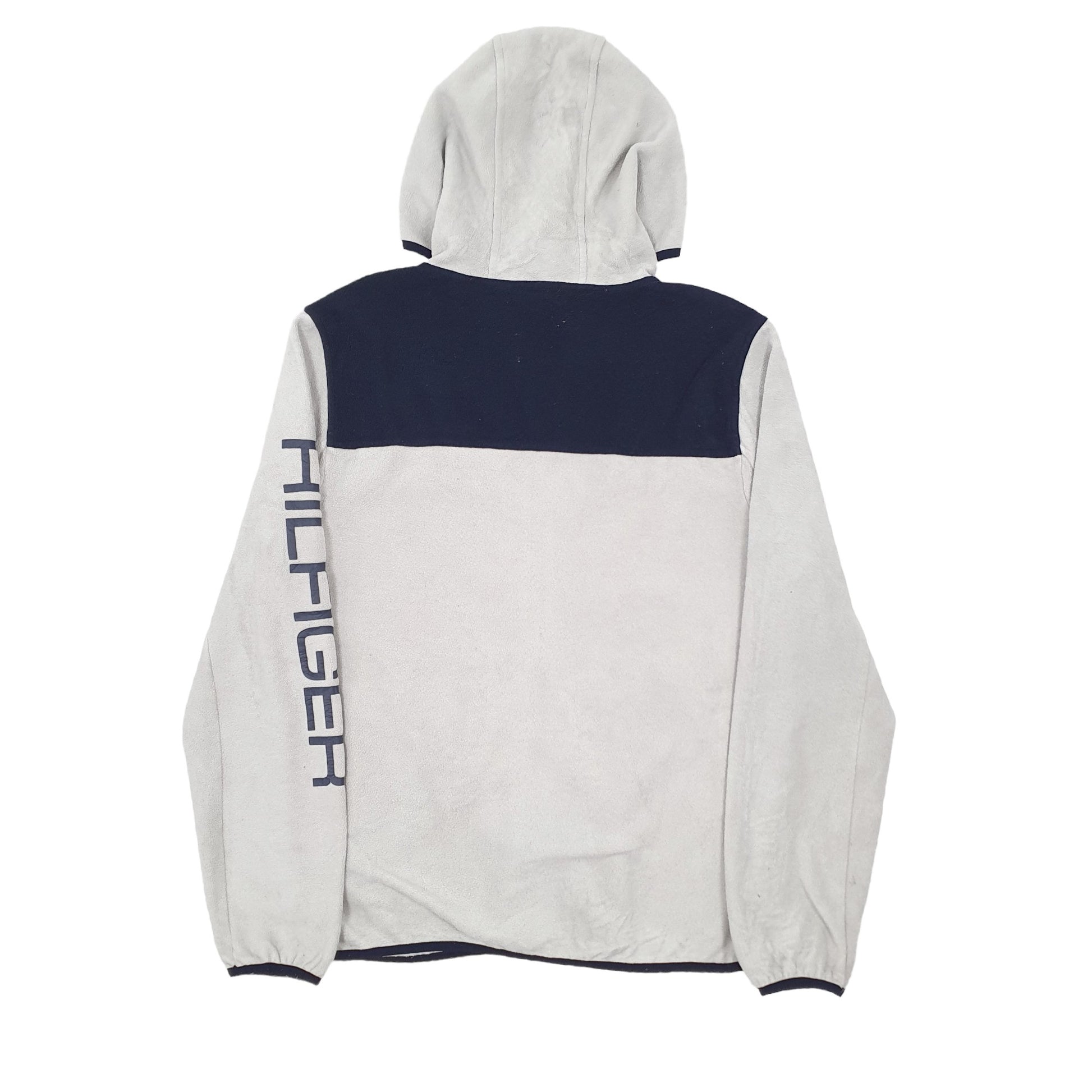 Mens Grey Tommy Hilfiger Spellout Hoodie Full Zip Jumper