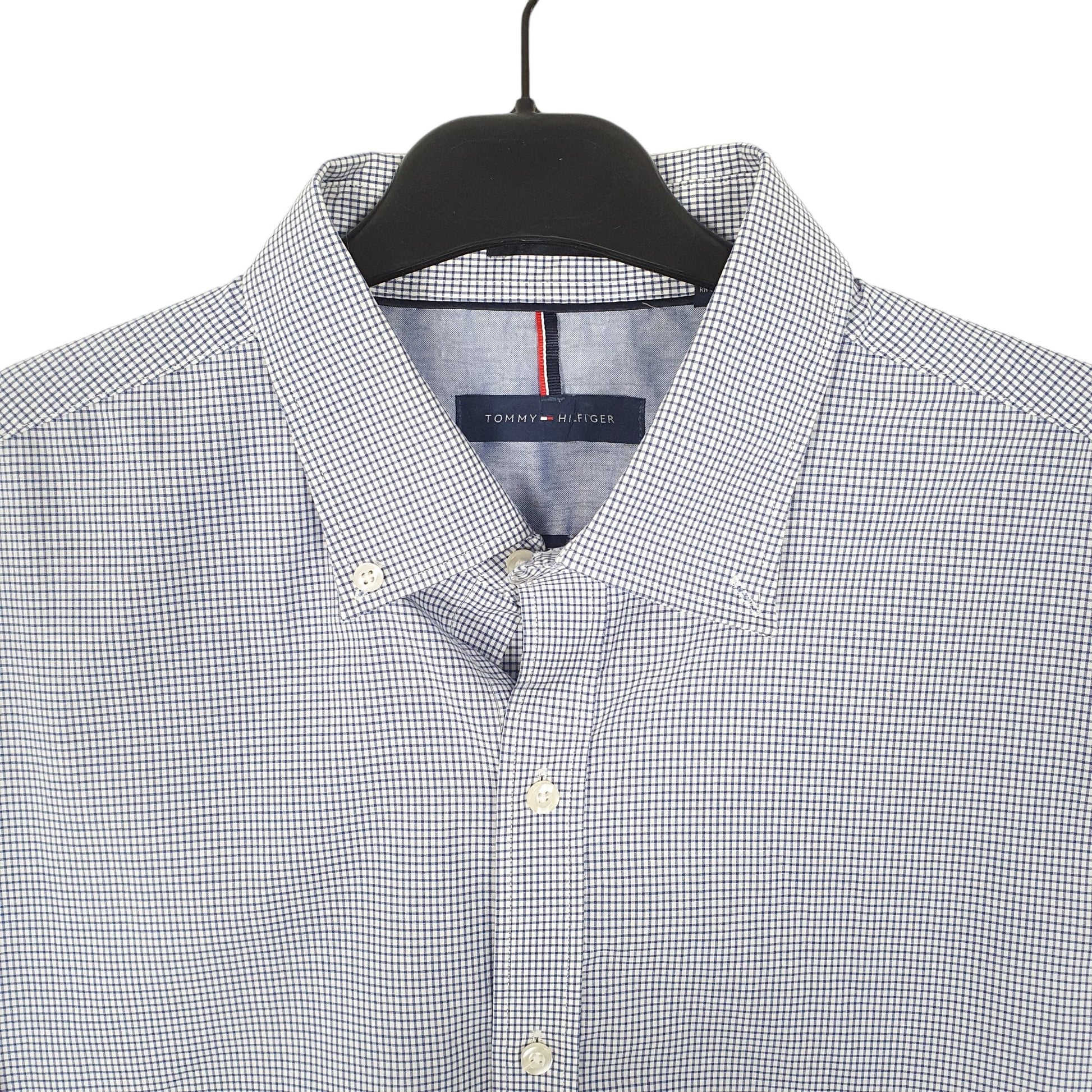 Tommy Hilfiger Long Sleeve Slim Fit Check Shirt Blue