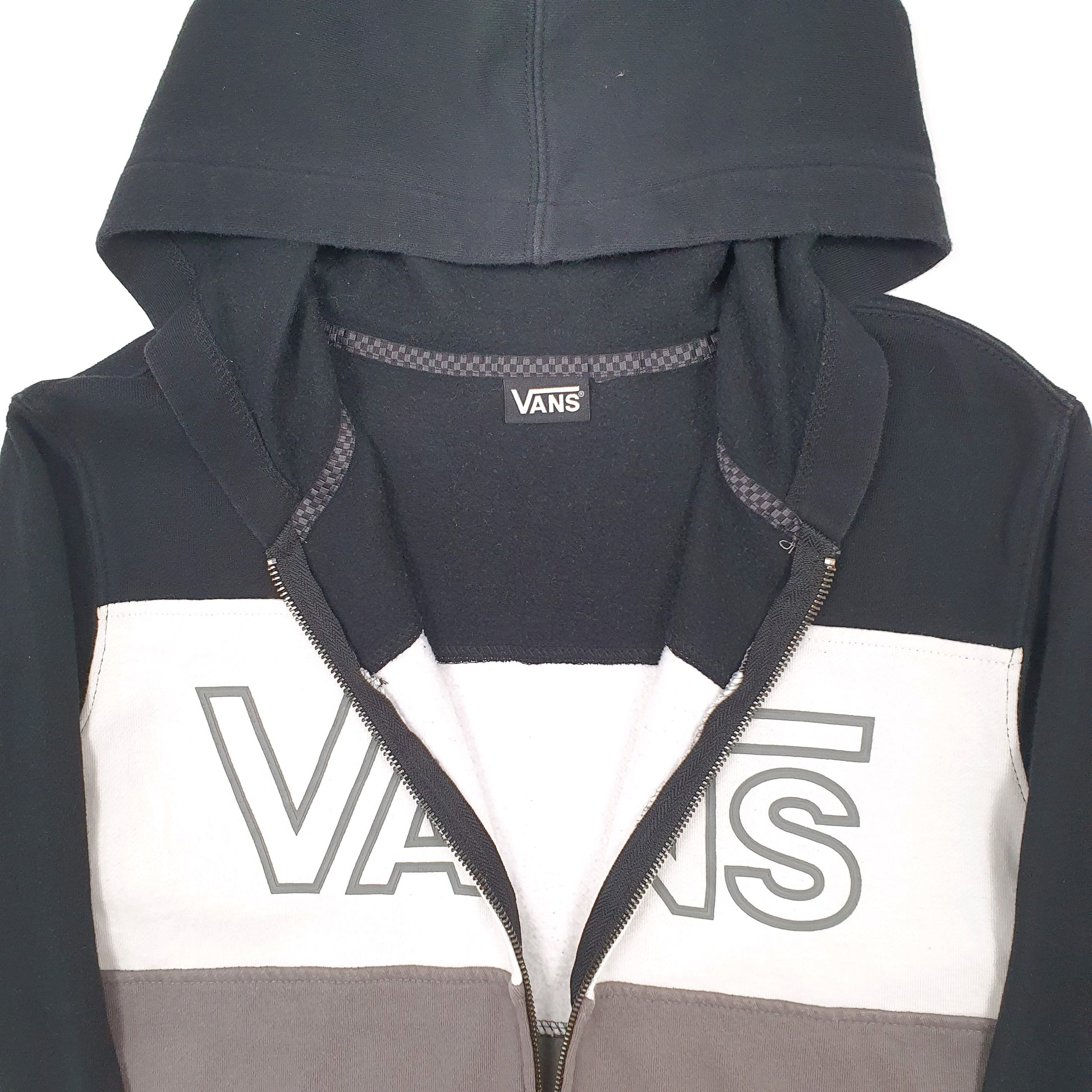 Mens Navy Vans Hoodie Skateboarding Full Zip Jumper