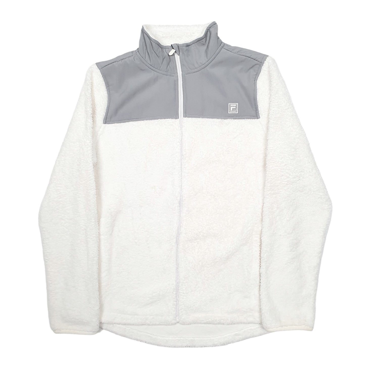 Womens Cream Fila  Full Zip Jumper