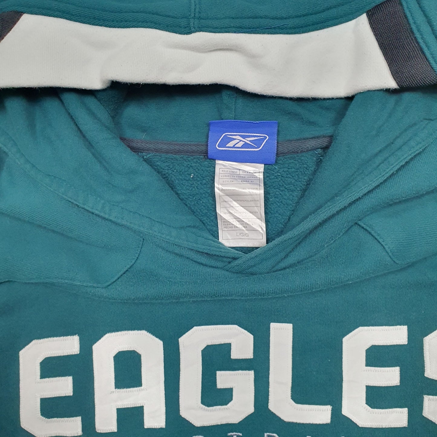 Mens Green Reebok Philadelphia Eagles NFL Football Hoodie Jumper