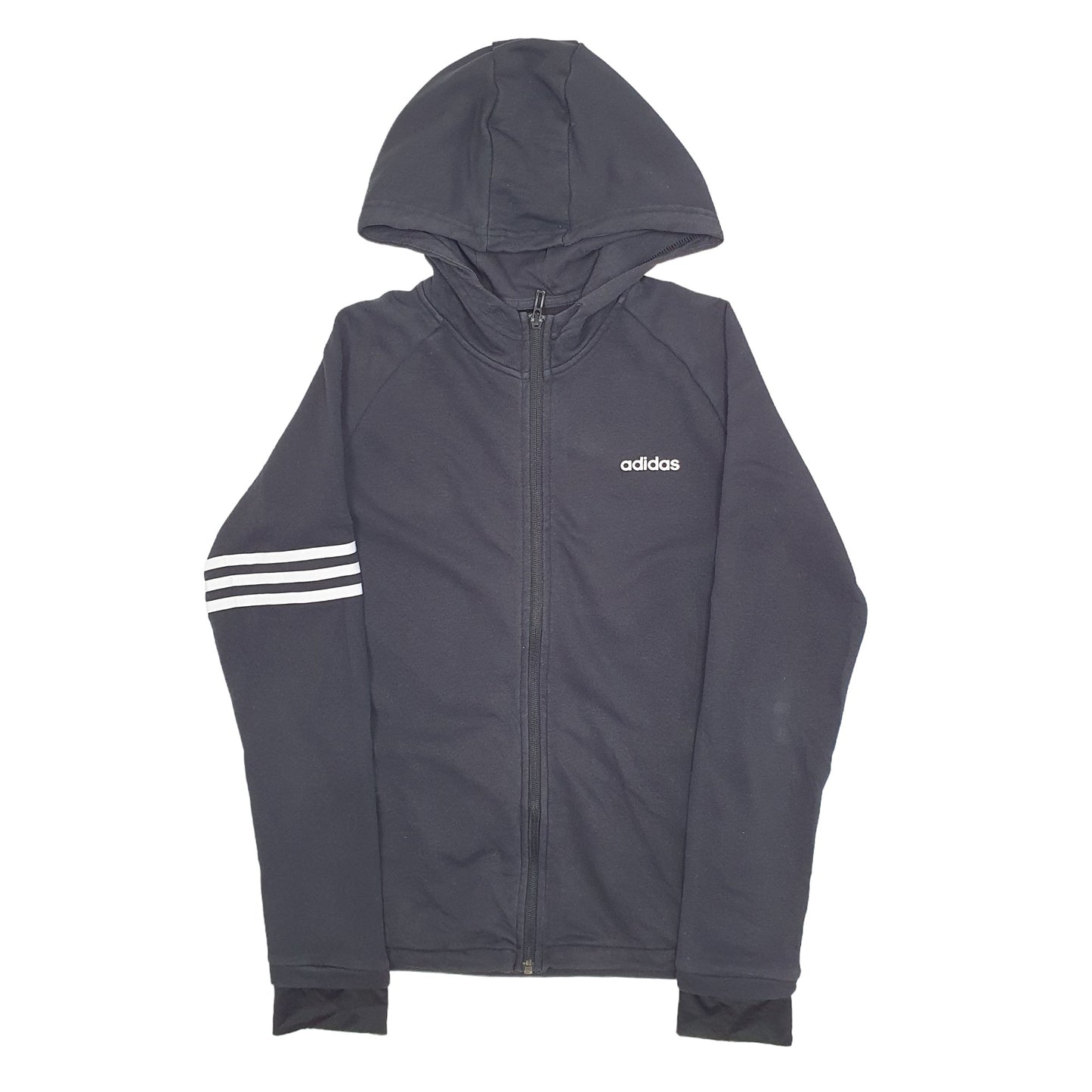 Mens Black Adidas  Full Zip Jumper