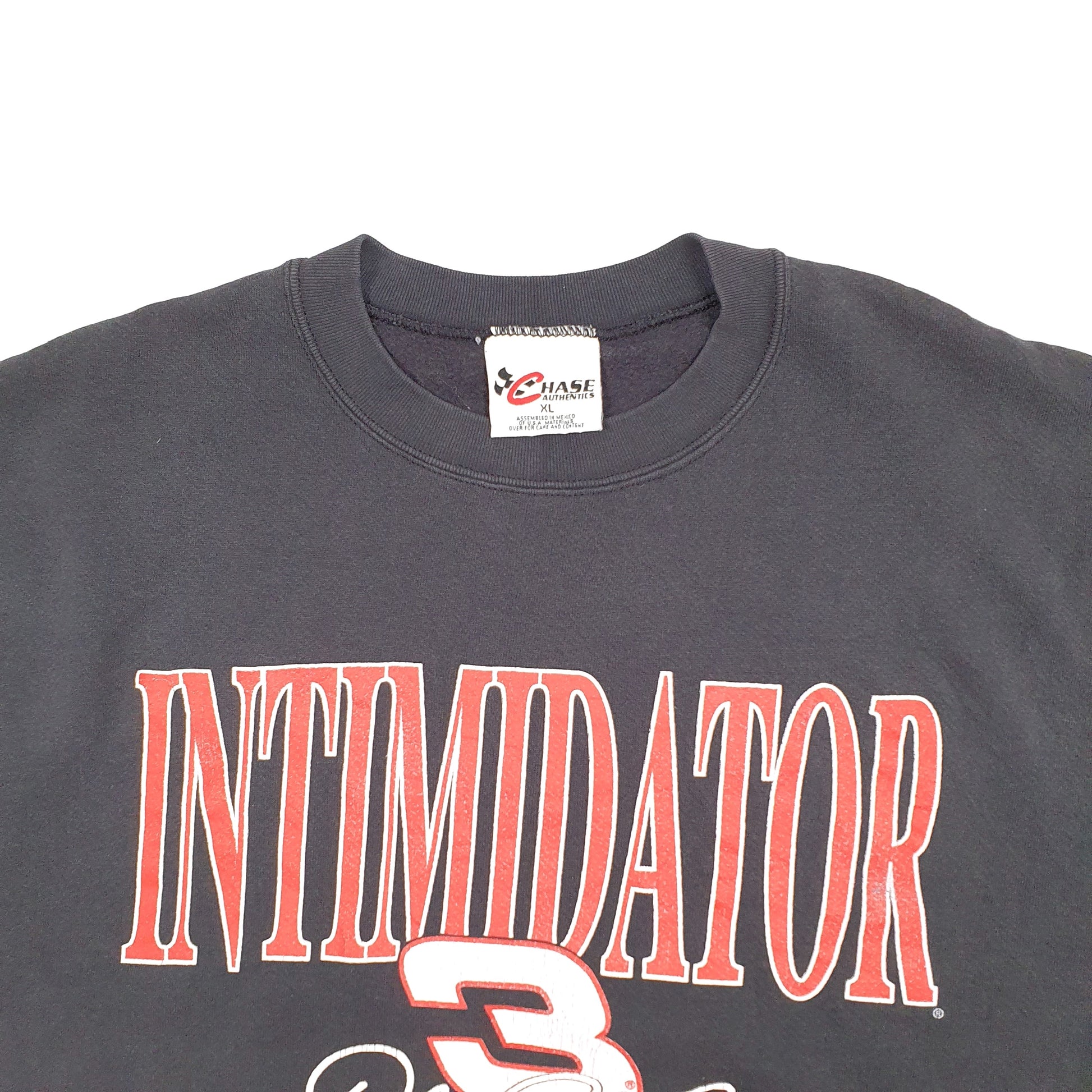 Mens Black Chase Authentics Nascar Racing USA Earnhardt Vintage Crewneck Jumper