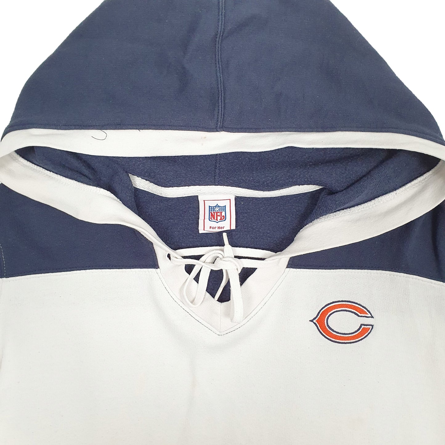Womens White NFL Chicago Bears Hoodie Jumper