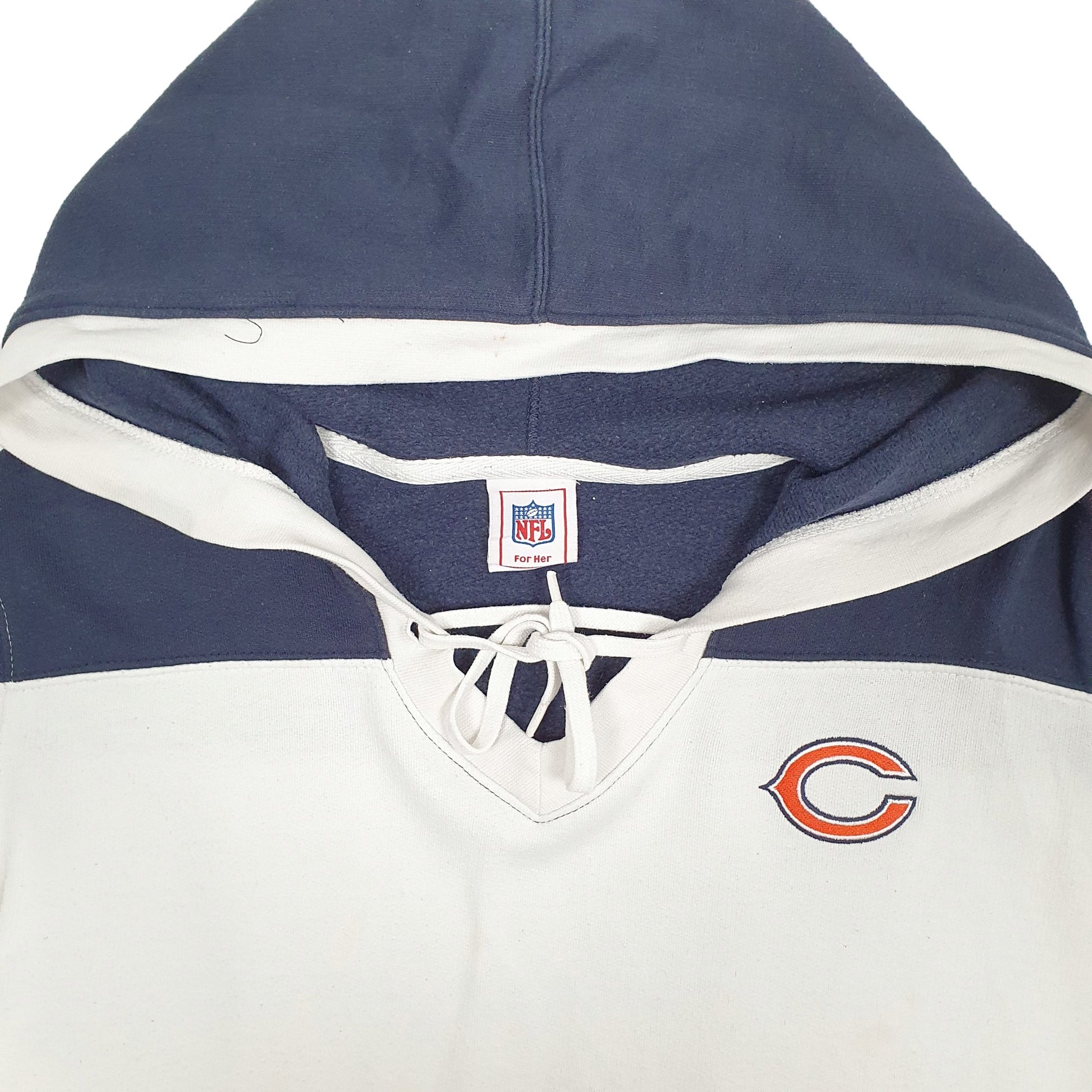 Womens White NFL Chicago Bears Hoodie Jumper