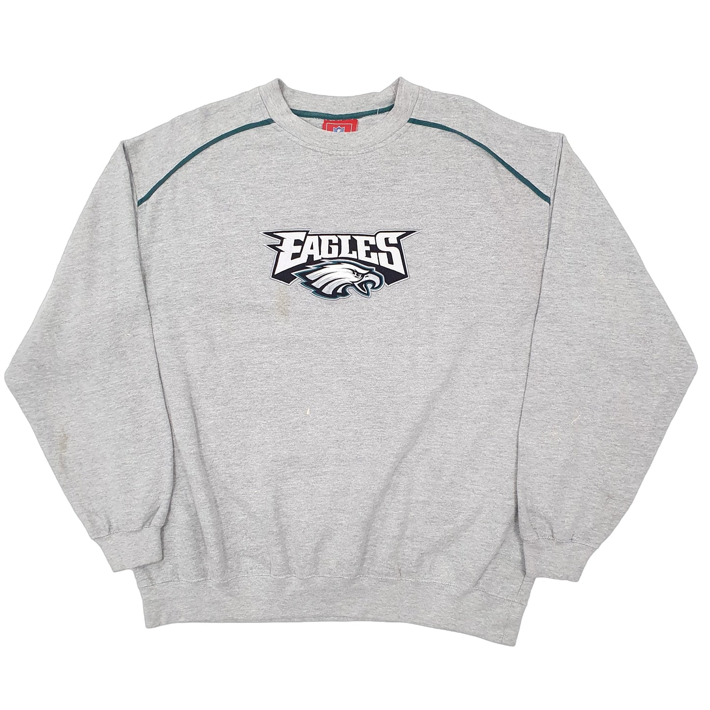 Mens Grey NFL Philadelphia Eagles USA Football Crewneck Jumper