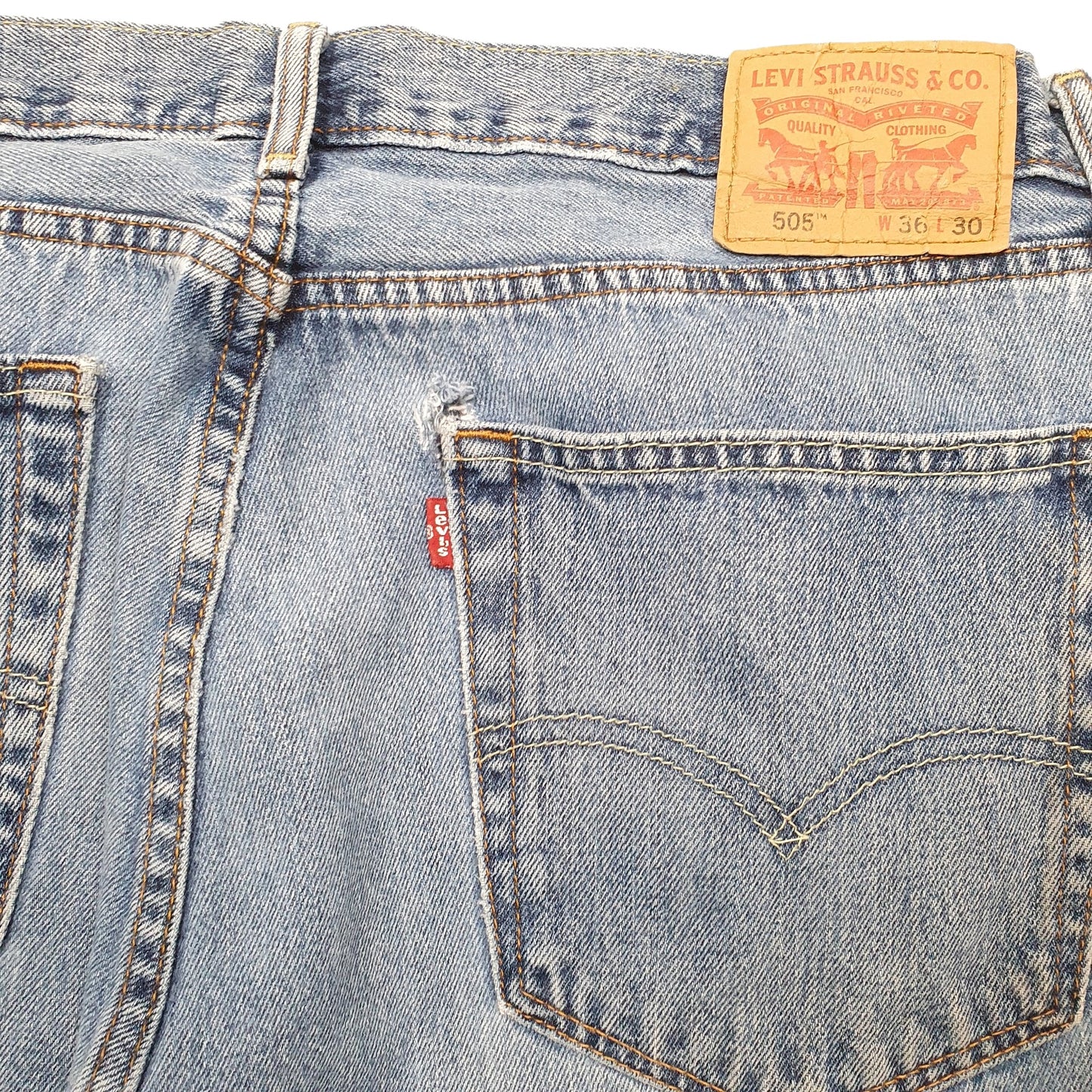 Levis 505 Regular Fit Jeans W36 L30 Blue