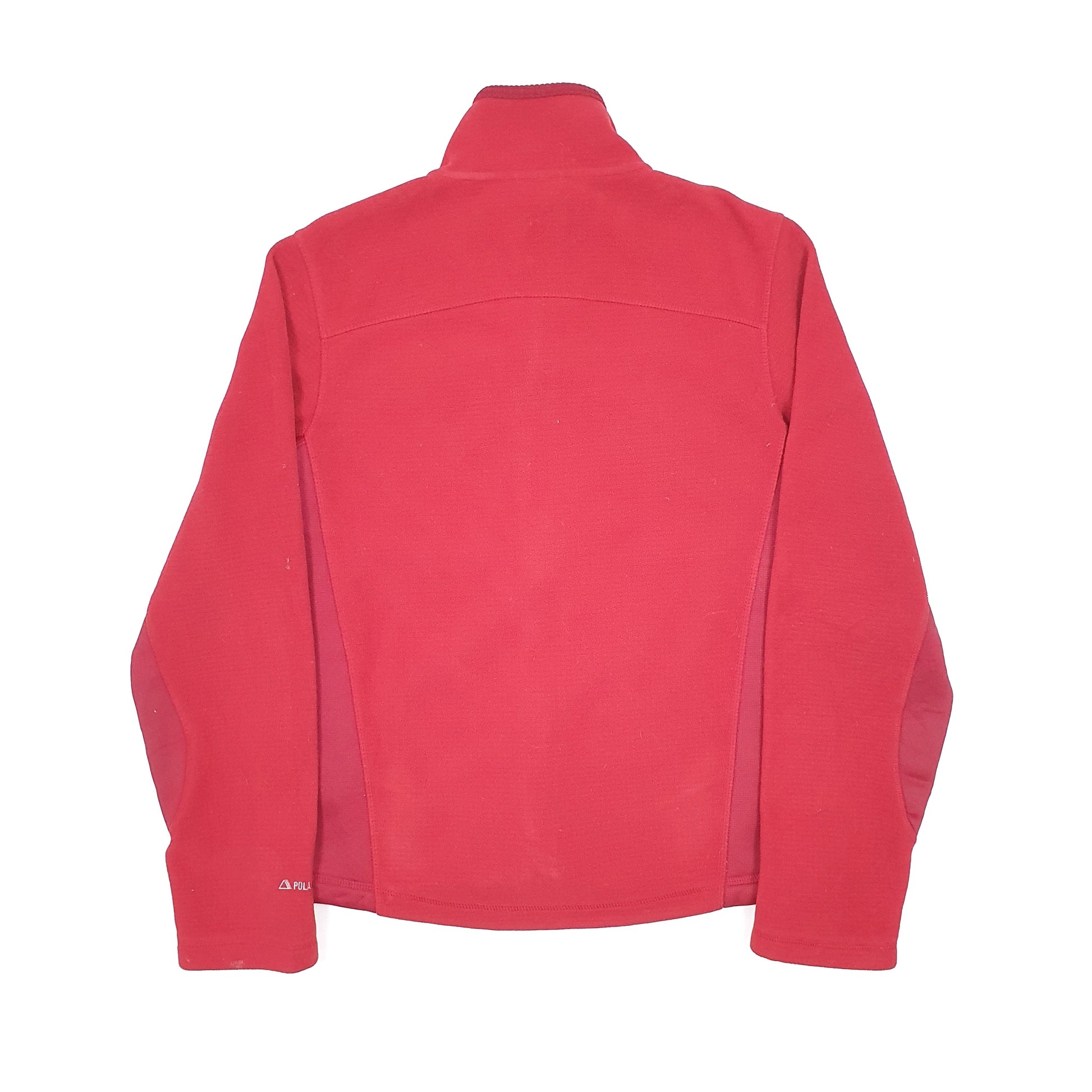 LL Bean Spellout Full Zip Fleece S Red