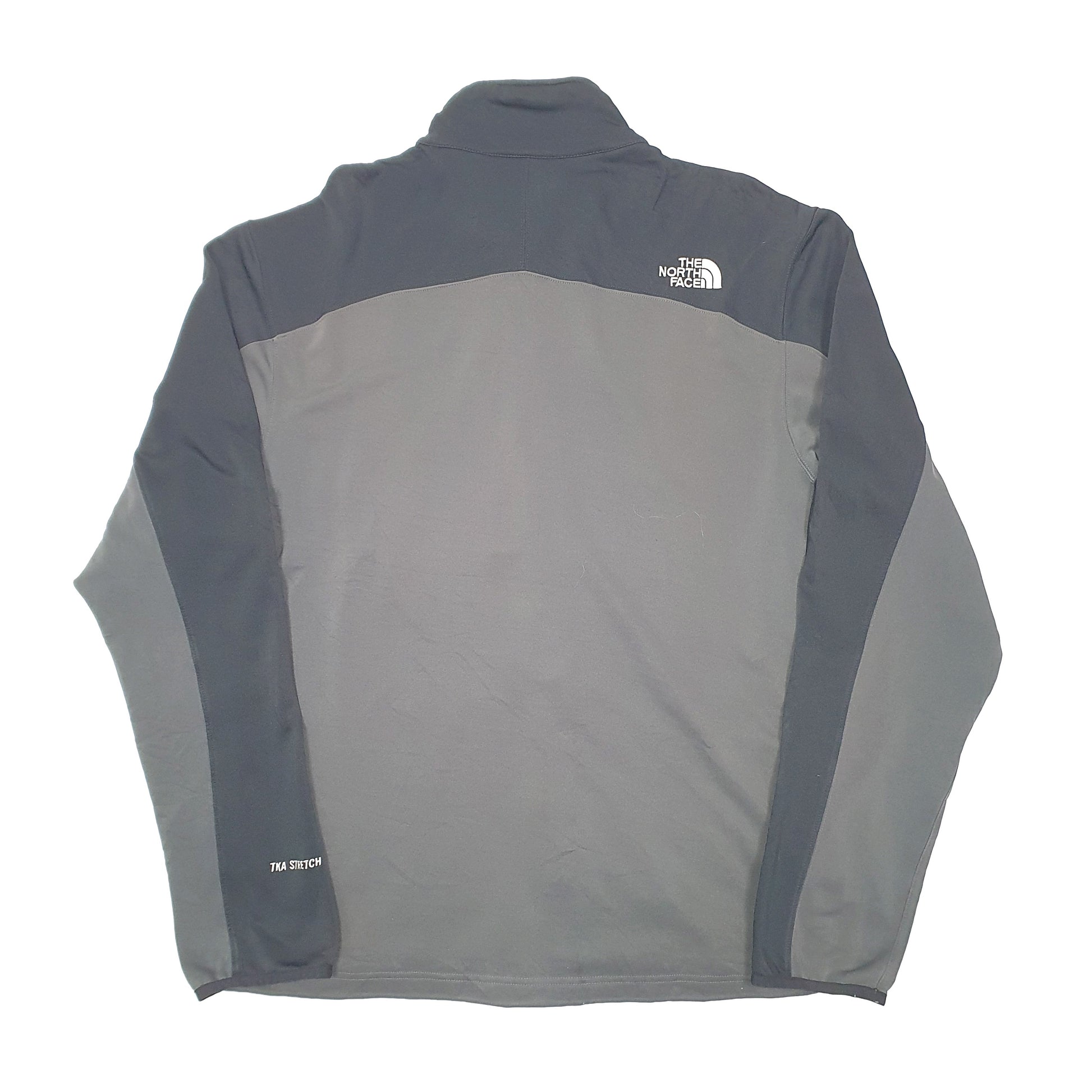 Mens Grey The North Face TKA Stretch Active Hiking Full Zip Jumper