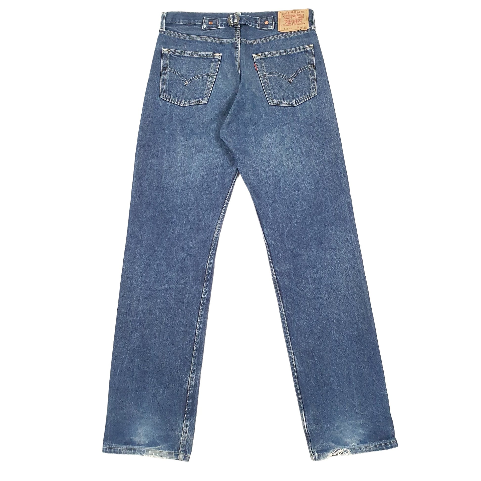 Levis 561 Loose Fit Straight Buckle Back Jeans W33 L33 Blue