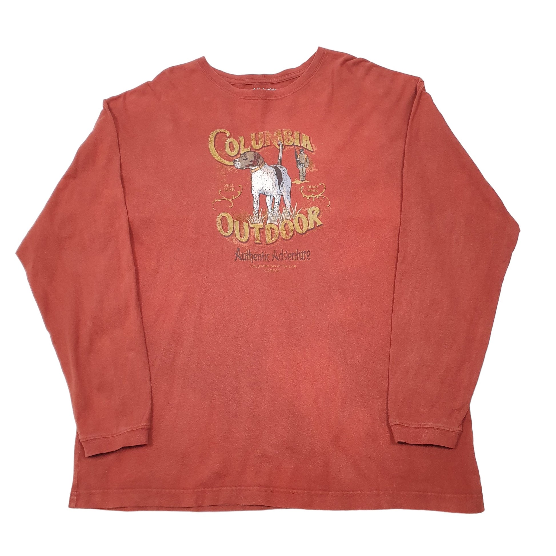 Mens Burgundy Columbia Sportswear Dog Hunting Long Sleeve T Shirt