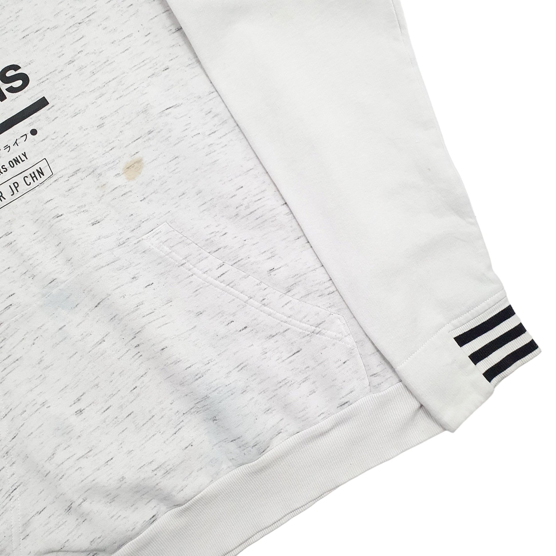 Mens White Adidas  Crewneck Jumper