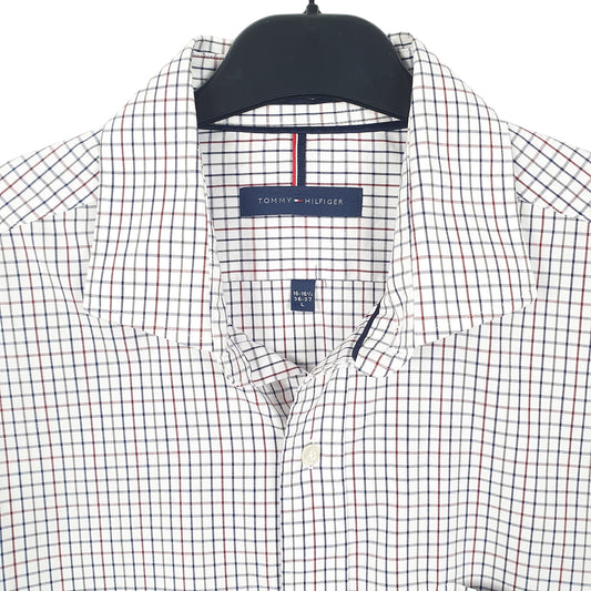 Tommy Hilfiger Long Sleeve Regular Fit Check Shirt White