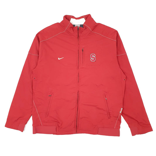 Mens Red Nike Team Vintage 2000s Ivy League Stanford USA College  Coat