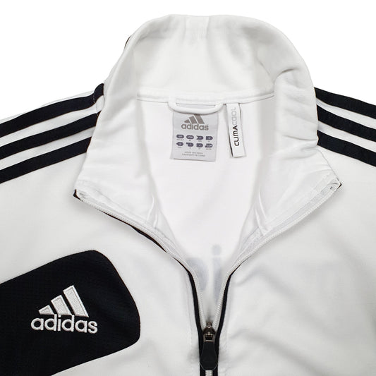 Mens White Adidas New Jersey Full Zip Jumper