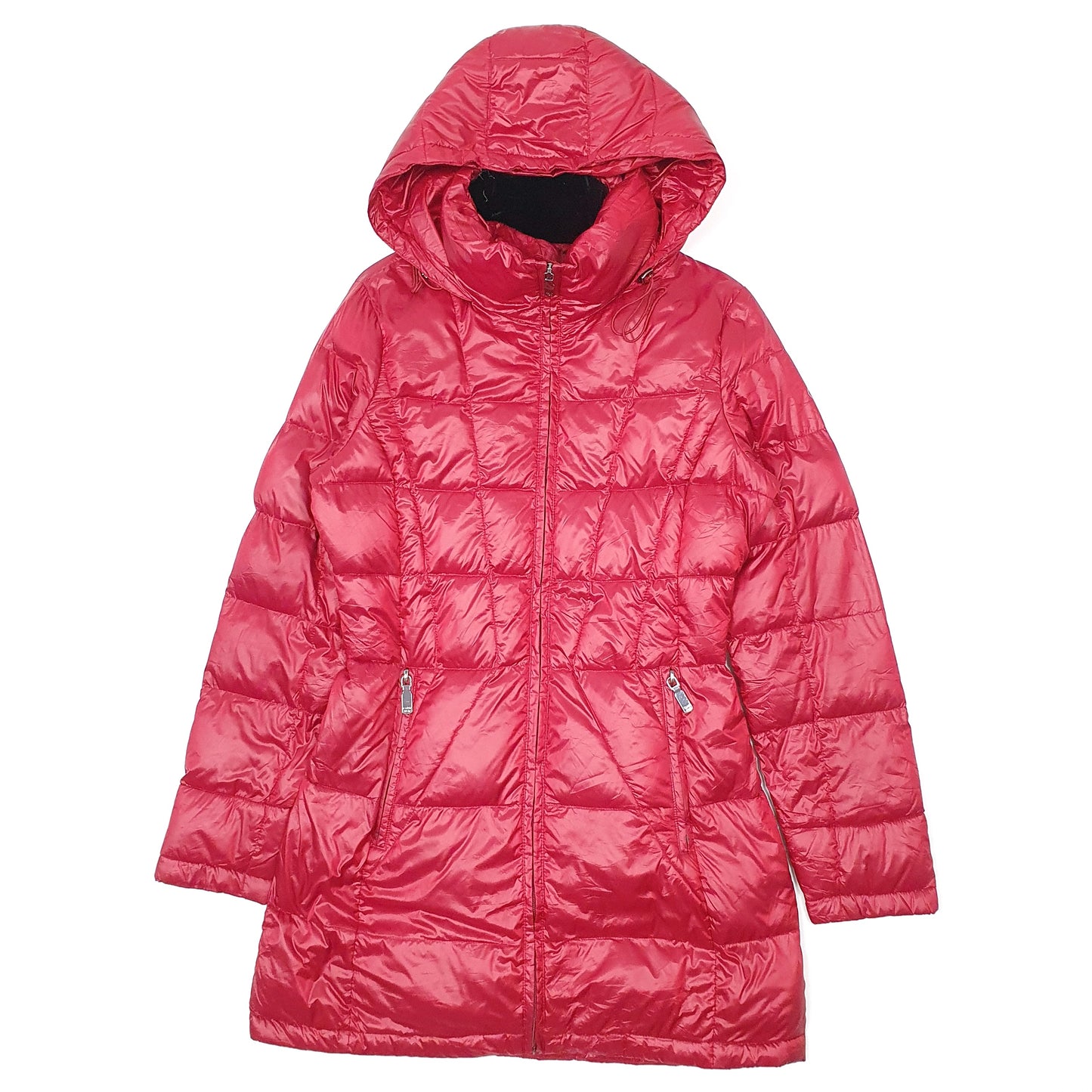 Womens Red Calvin Klein Dual Layer Longline Trench  Coat