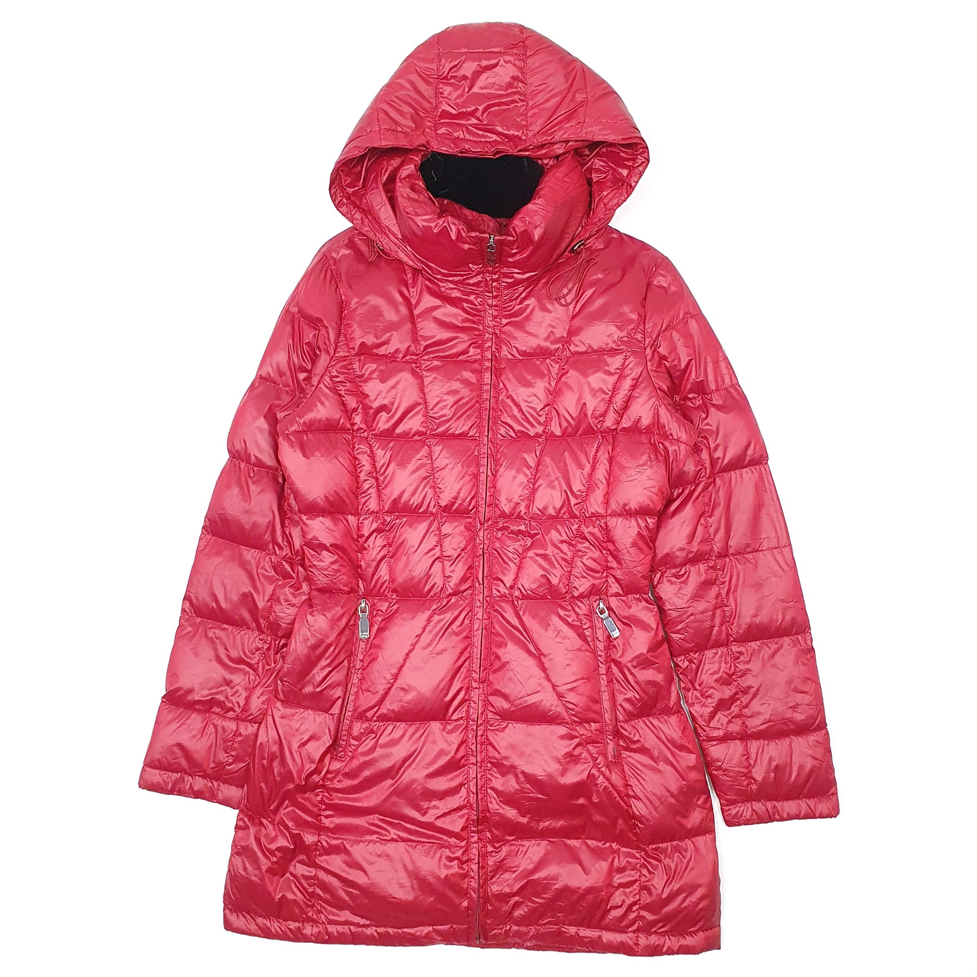 Womens Red Calvin Klein Dual Layer Longline Trench  Coat