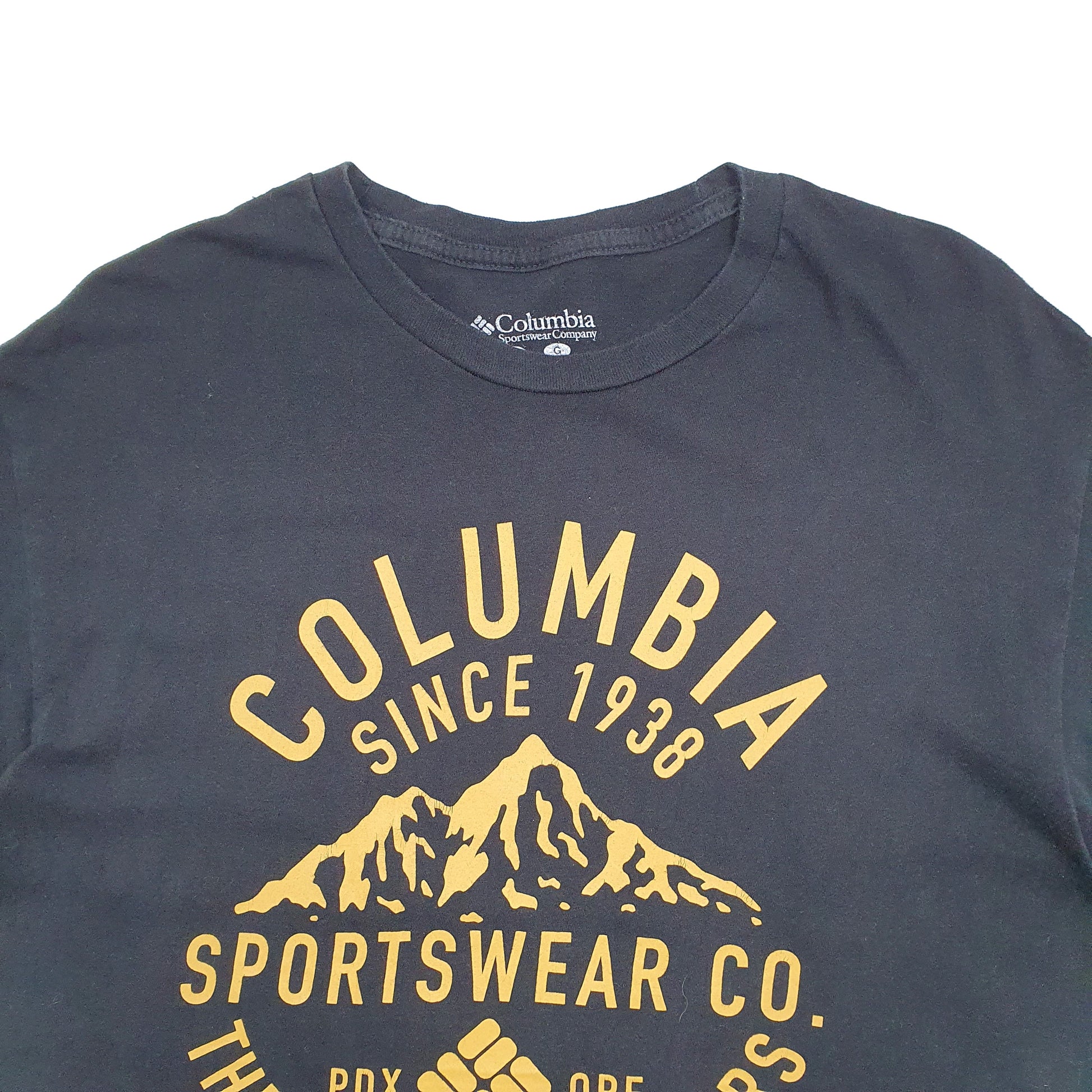 Mens Black Columbia Sportswear  Short Sleeve T Shirt