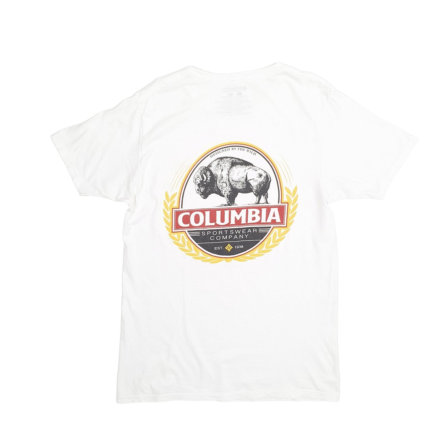 Mens White Columbia Sportswear  Short Sleeve T Shirt