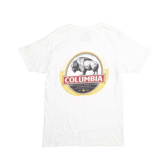 Mens White Columbia Sportswear  Short Sleeve T Shirt