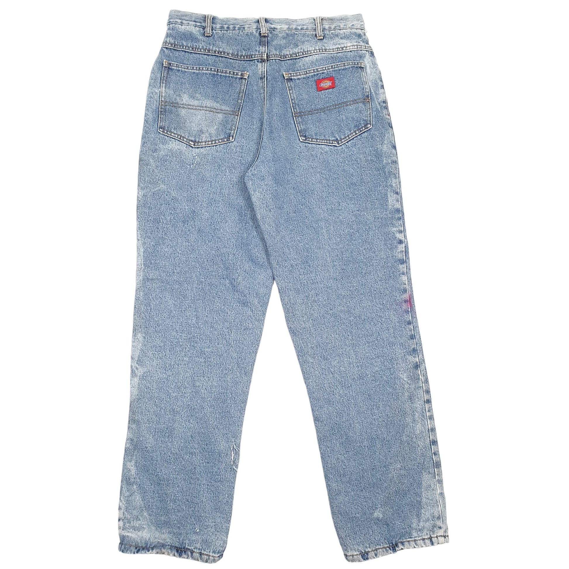 Mens Blue Dickies Lined Thermal Winter Insulated Casual JeansW32 L31