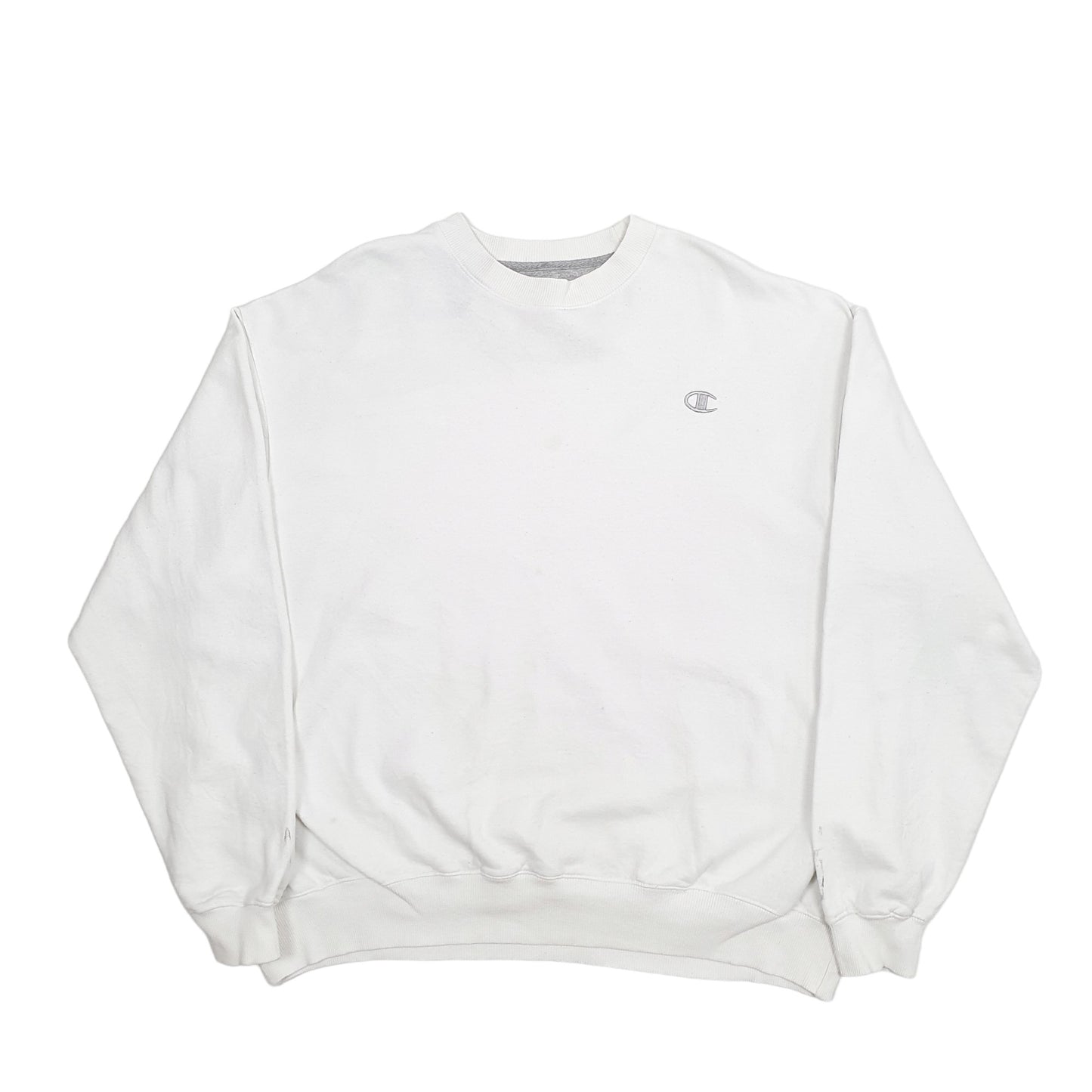 Mens White Champion  Crewneck Jumper