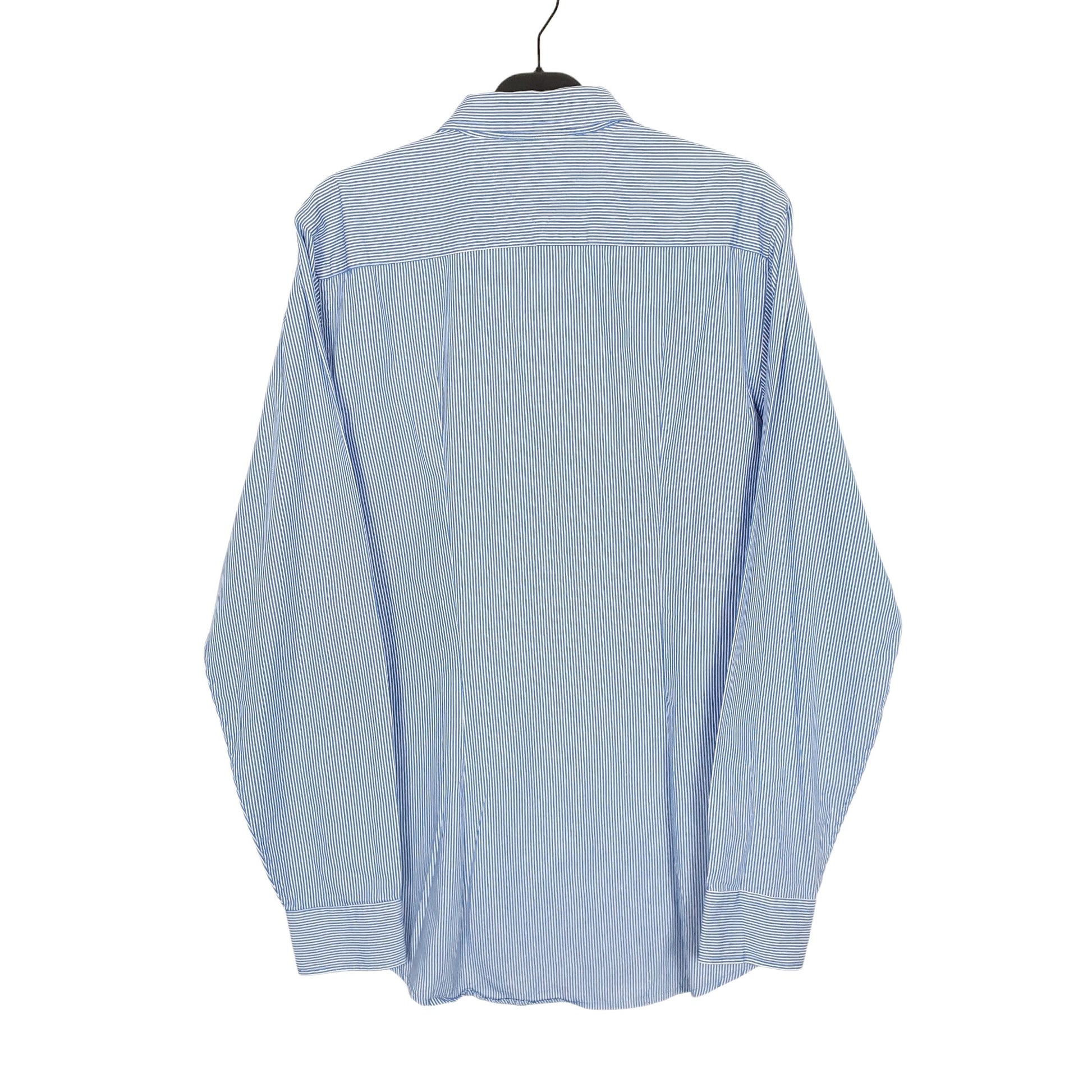 Tommy Hilfiger Long Sleeve Slim Fit Striped Shirt Blue