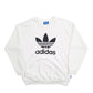 Mens White Adidas Spellout Crewneck Jumper