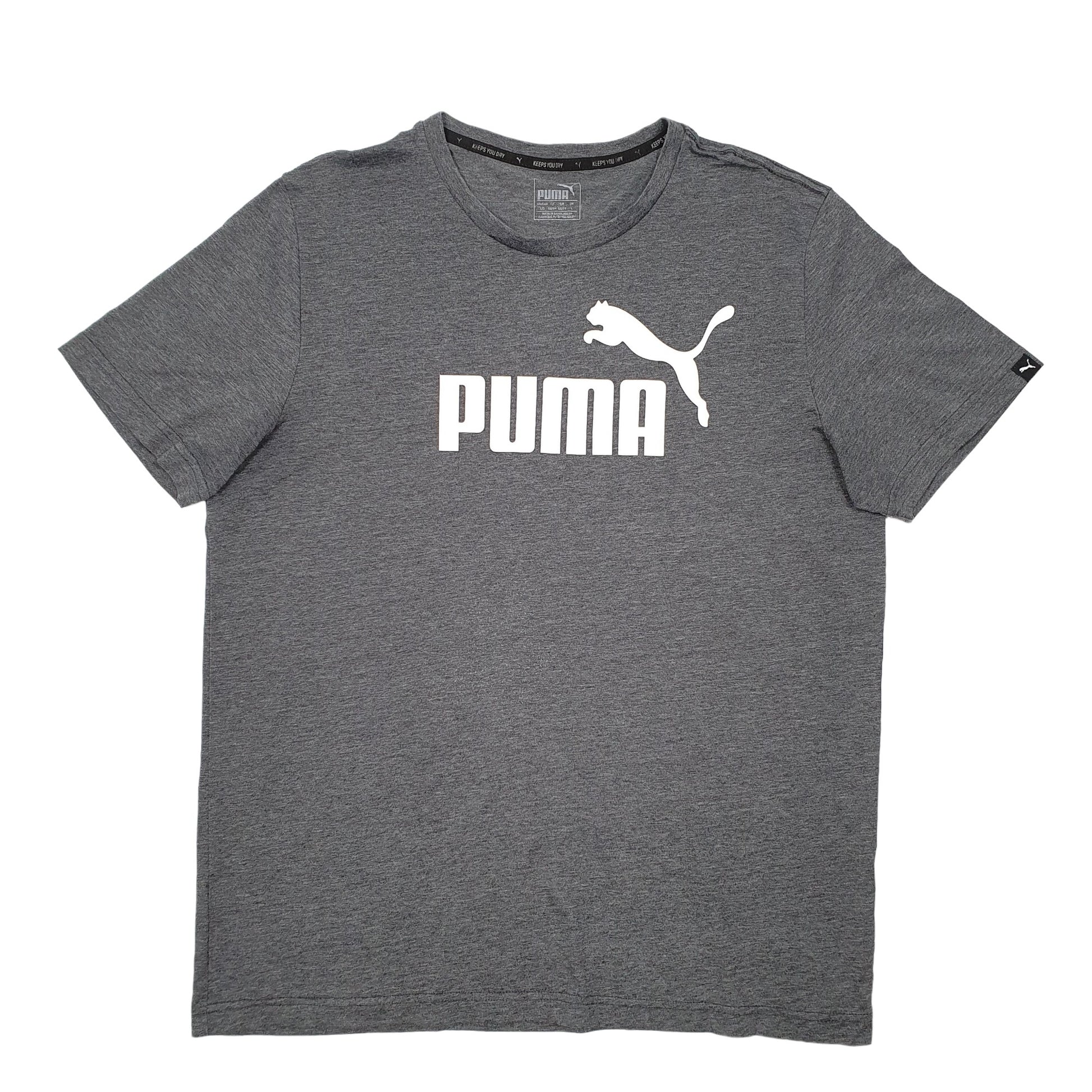 Puma Short Sleeve T Shirt Grey