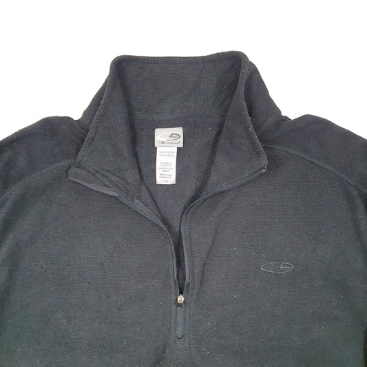Mens Black Champion  Quarter Zip Jumper