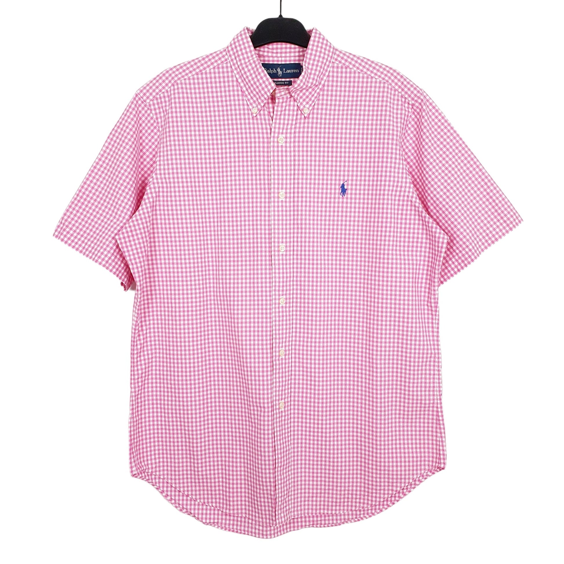 Ralph Lauren Short Sleeve Classic Fit Check Shirt Pink