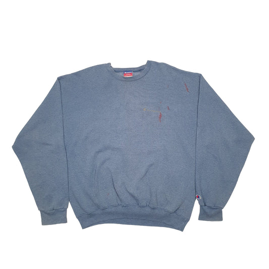 Mens Blue Champion  Crewneck Jumper