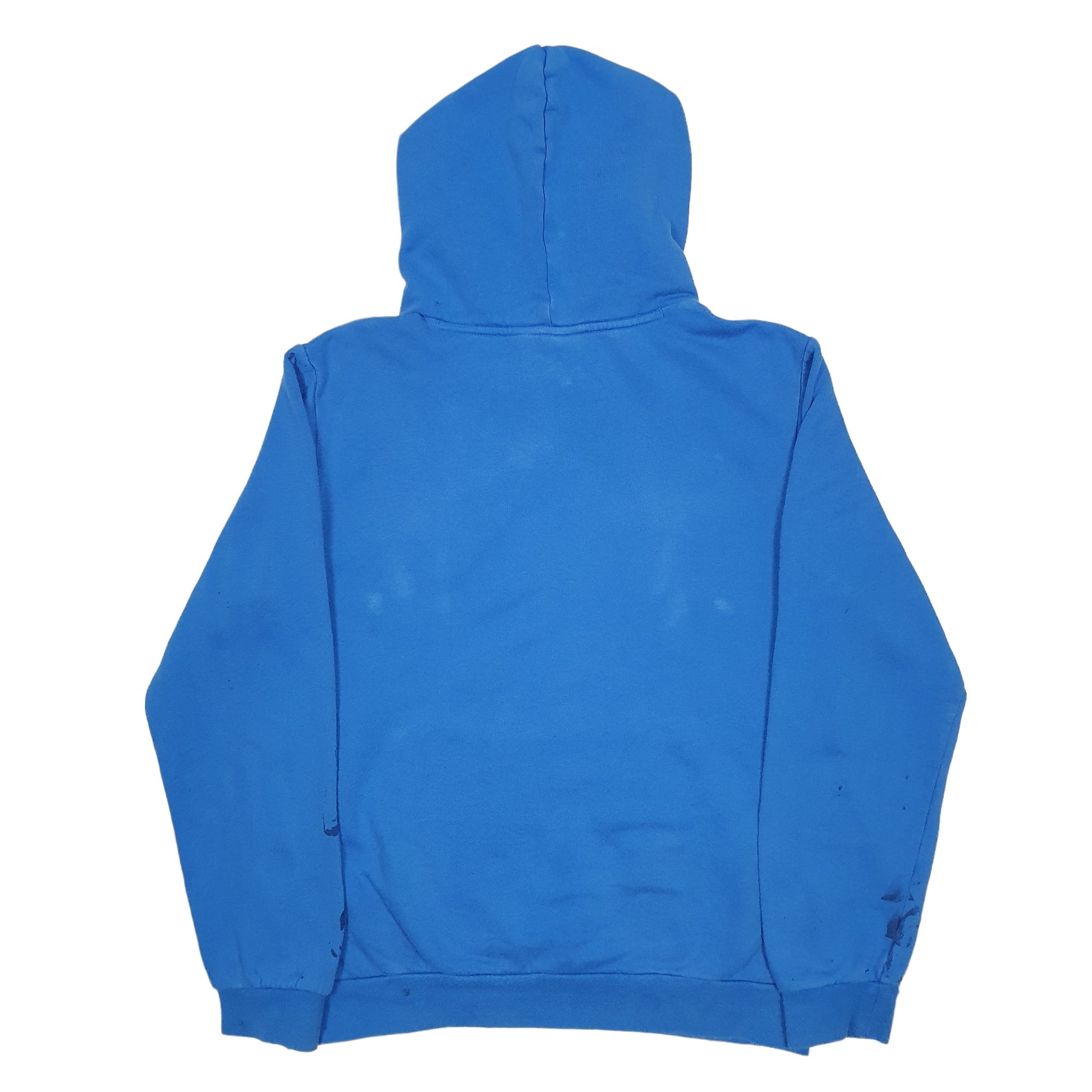 Womens Blue Adidas Spellout Hoodie Jumper
