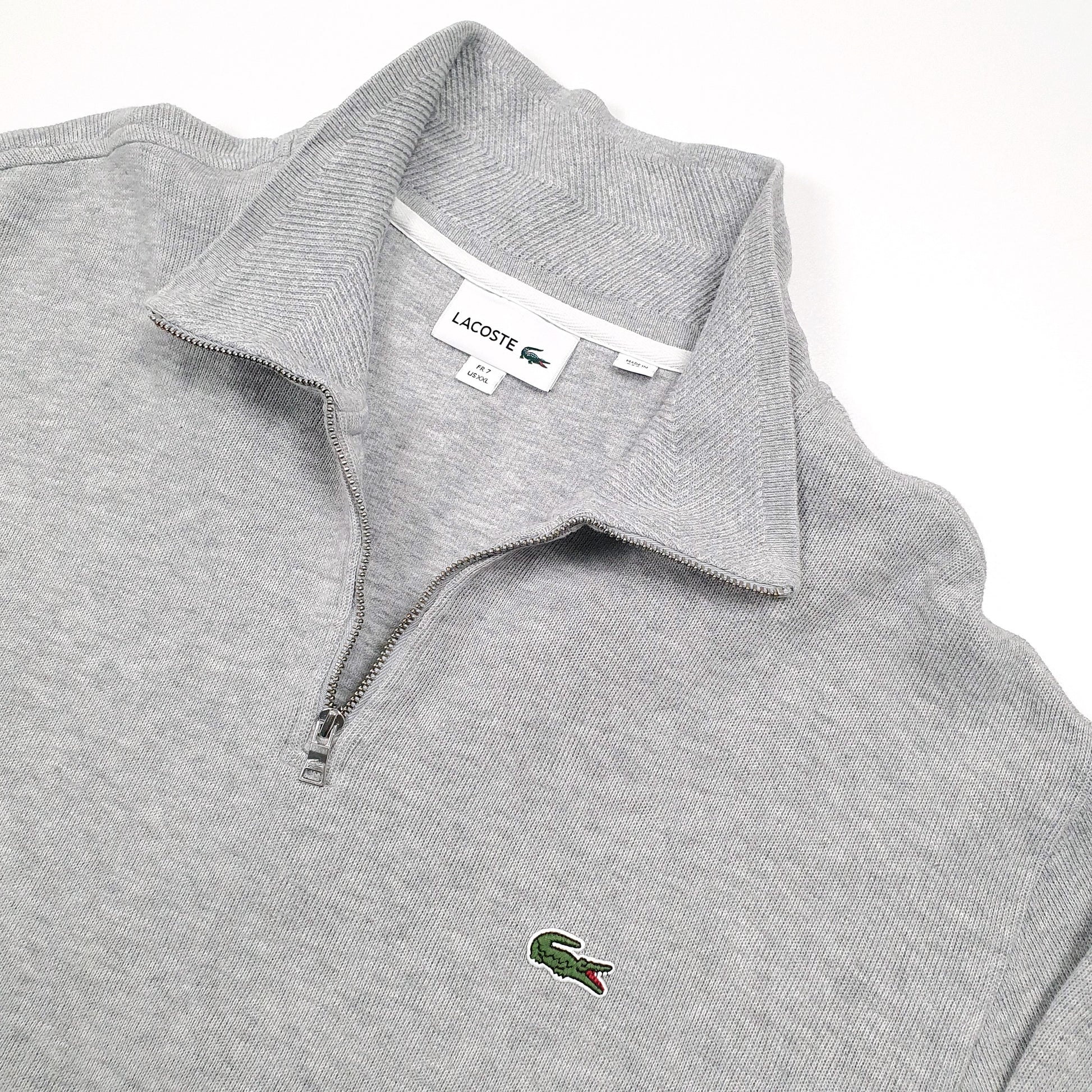 Lacoste Quarter Zip XL Grey