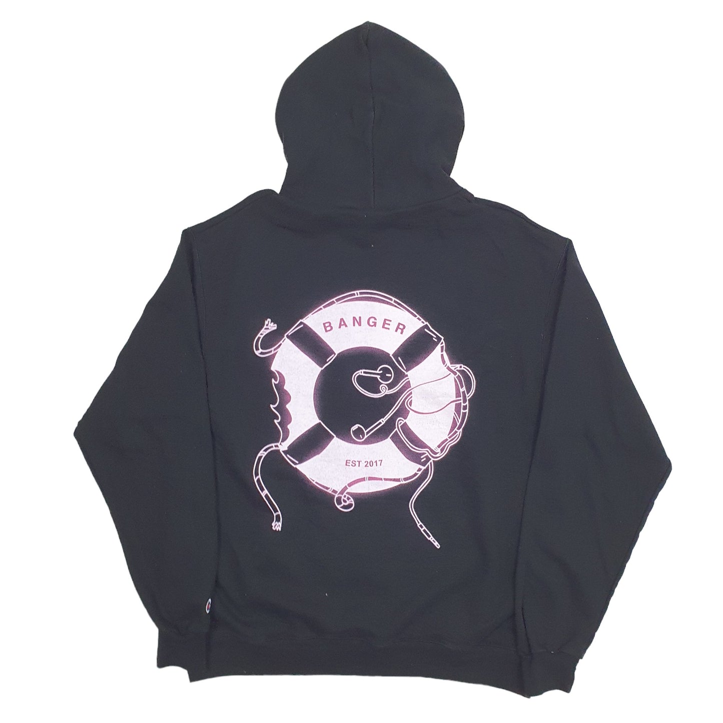 Mens Black Champion Swimming Hoodie Jumper