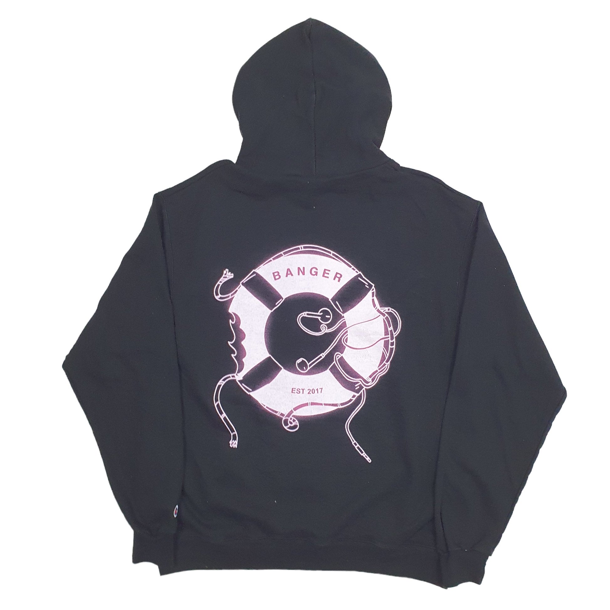 Mens Black Champion Swimming Hoodie Jumper