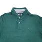 Mens Green Tommy Hilfiger Custom Fit Short Sleeve Polo Shirt