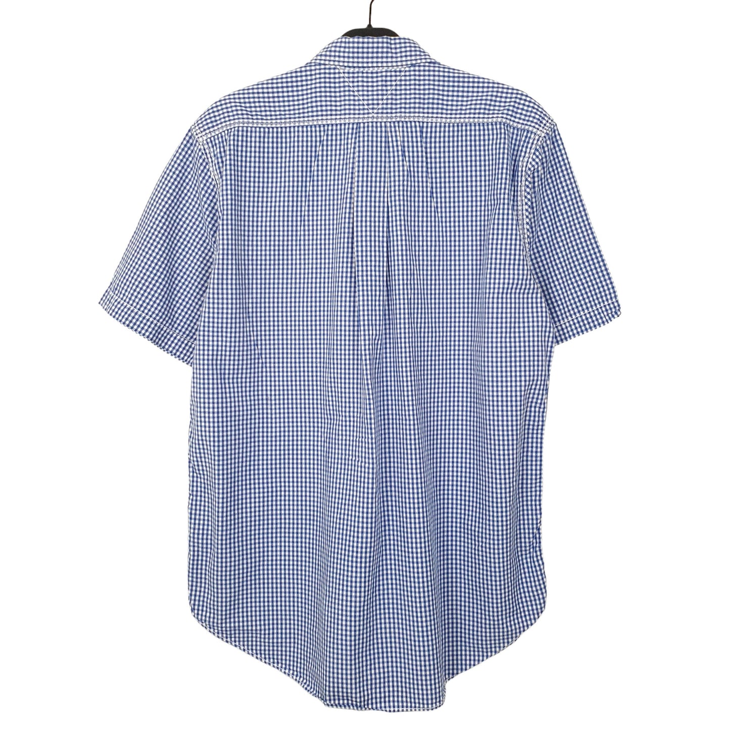 Tommy Hilfiger Short Sleeve Slim Fit Check Shirt Blue