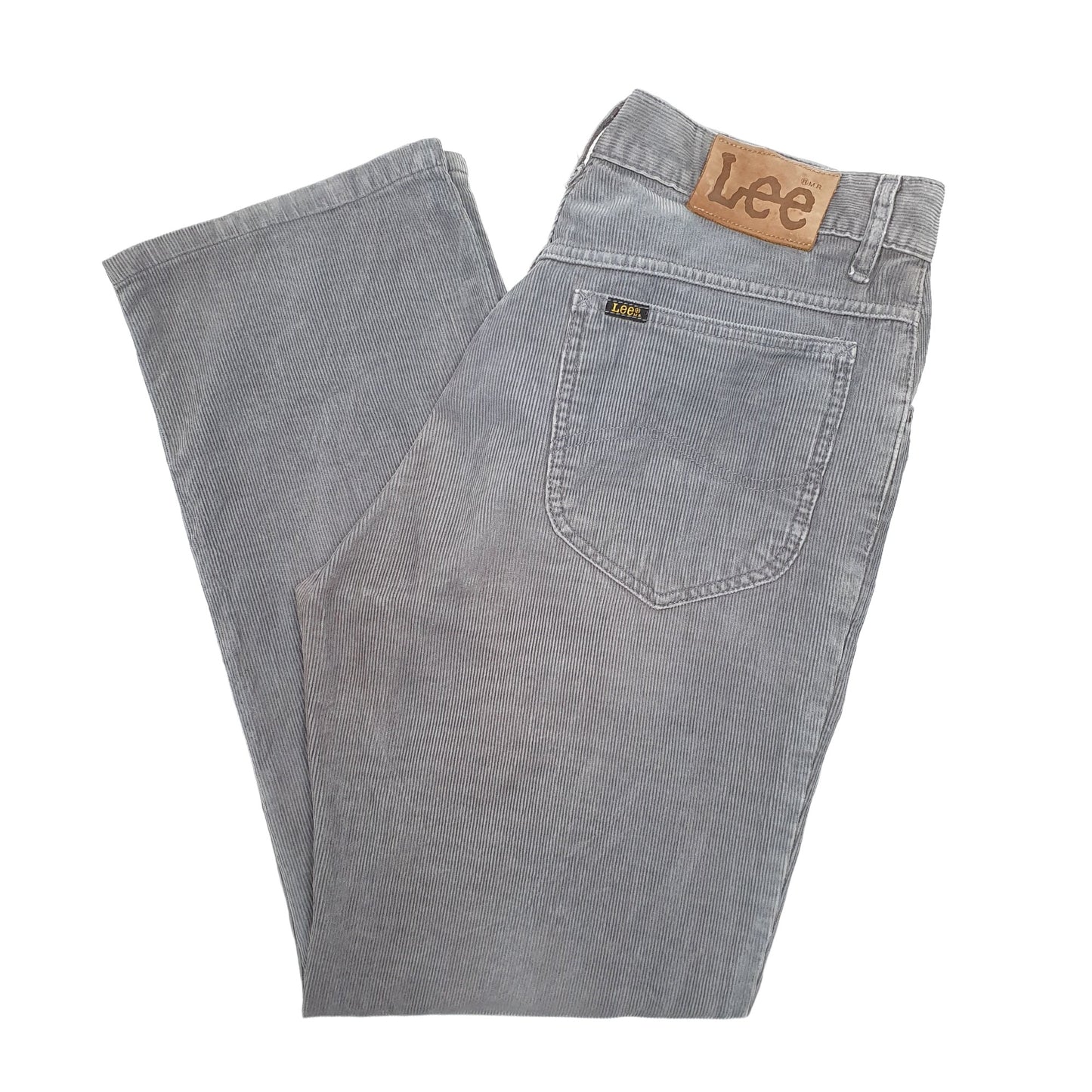 Mens Grey Lee  Corduroy Trousers