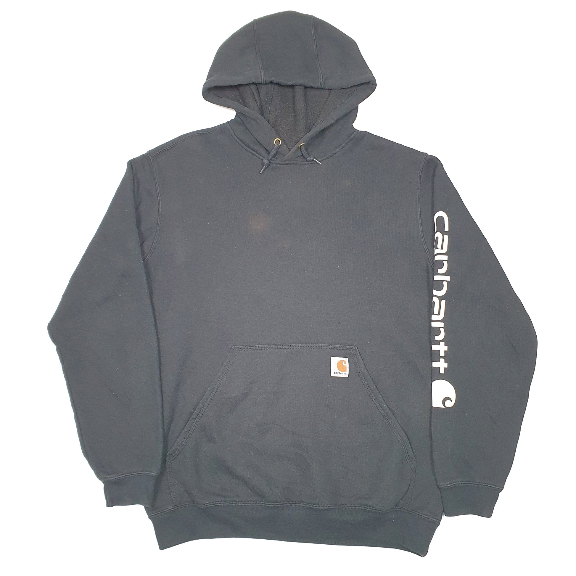 Mens Black Carhartt Work Wear Hoodie Jumper