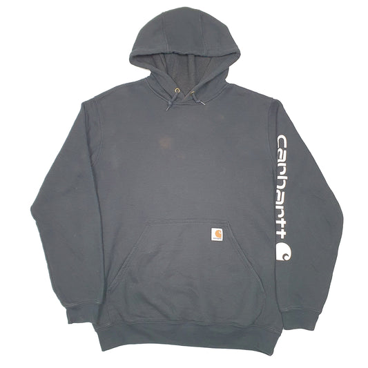 Mens Black Carhartt Work Wear Hoodie Jumper
